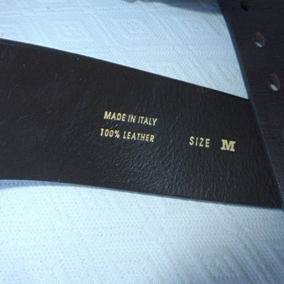 New PostCard ITALY LEATHER ENAMEL CROSS CREST brown Belt M ski main image 8
